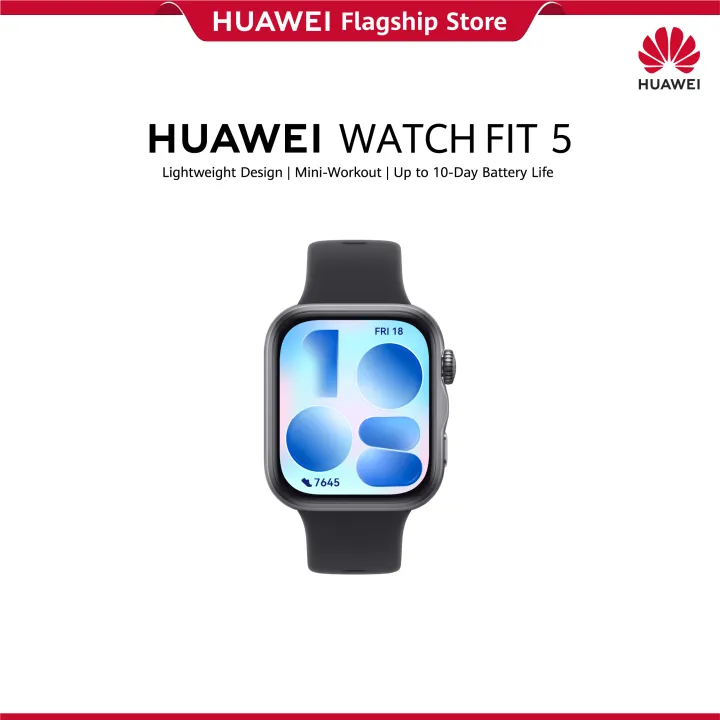 HUAWEI WATCH FIT 5 Smartwatch | Optical heart rate sensor| up to 10 days with light usage | (Black)