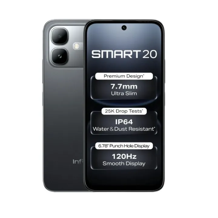 Infinix Smart 20 4G Smartphone 4GB RAM 64GB Storage, 6.6â€ HD+ Display, 5200mAh Battery, Dual SIM
